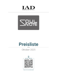 Soulnote Preisliste (Stand: Oktober 2025)